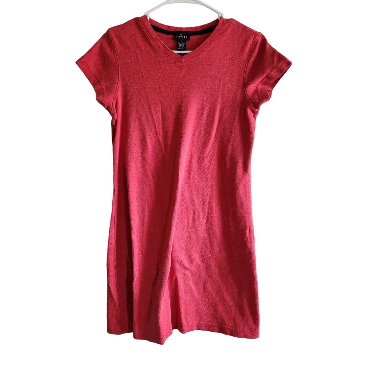 Vintage Y2K 2000s The Limited Womens Sz S Short Sleeve Shirt Dress Red Pink