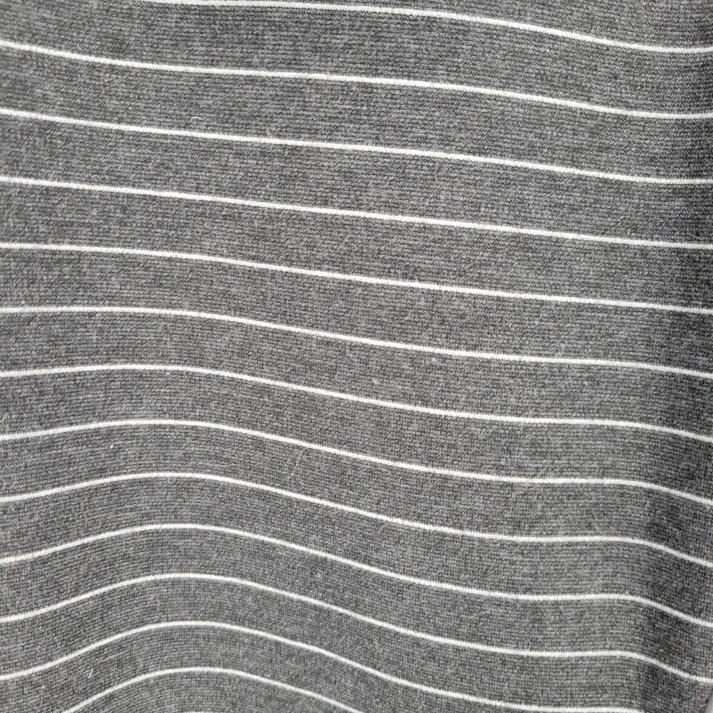 Spense Womens Sz 12 Long Sleeve Midi LEngth Dress Gray White Striped Fitted