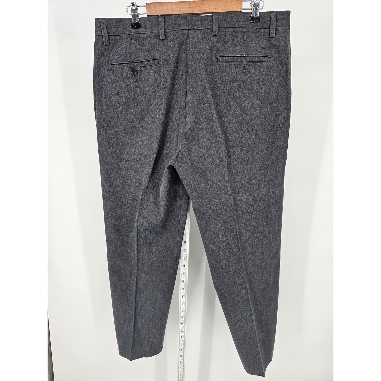 Dockers Classic Fit Mens Sz 38x30 Charcoal Gray Dress Pants Flat Front
