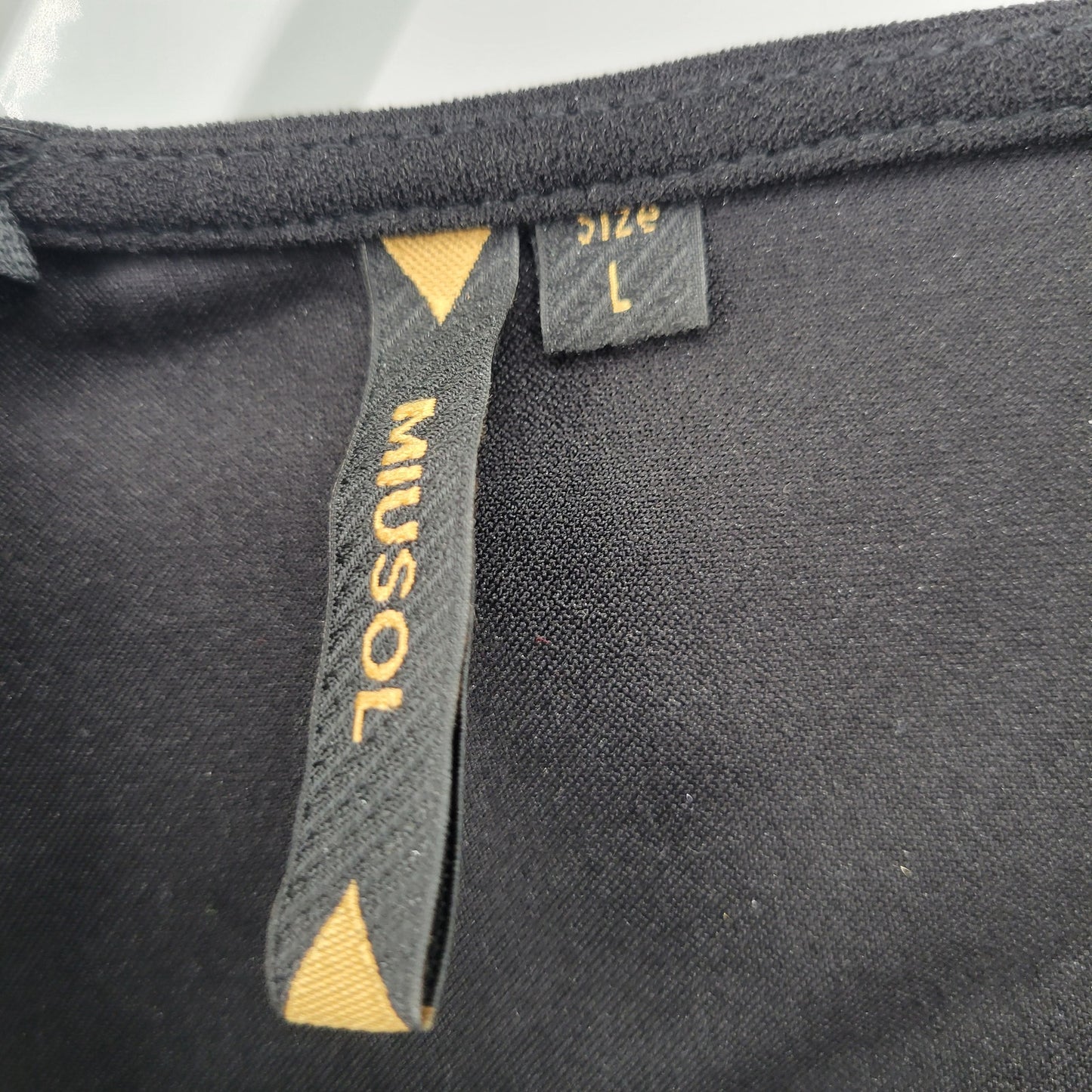 Miusol Womens Sz L Knee Length Black Cocktail Dress Sheath