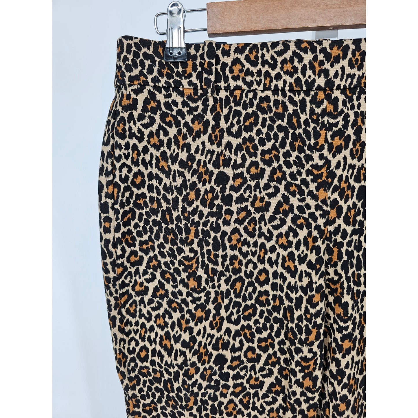 J Crew Womens Sz 6 Winnie Fit Dress Pants Leopard Print Slim Leg
