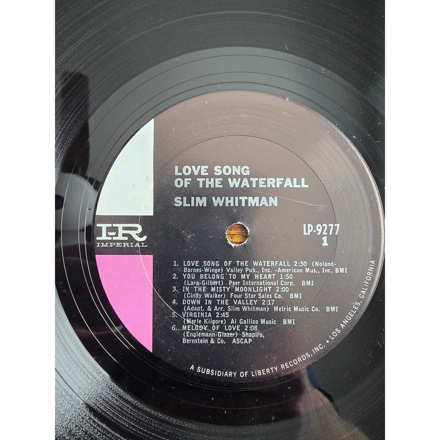 Vintage Slim Whitman Love Song of the Waterfall Imperial LP-9277