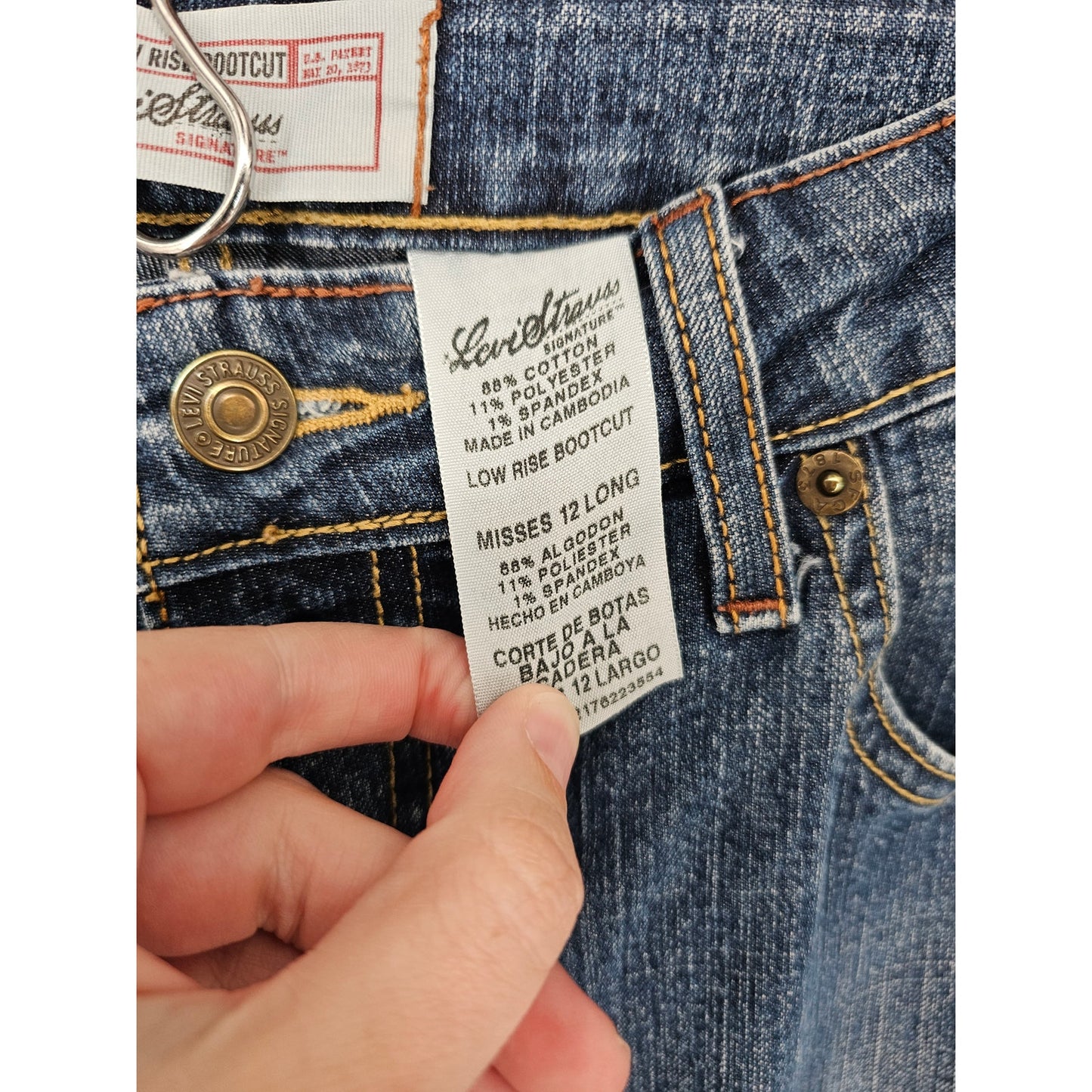 Vtg Y2K Levi Strauss Womens Sz 12 Low Rise Bootcut Blue Jeans Medium Wash