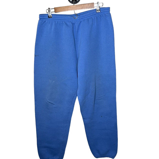 Vintage 1980s Womens Sz L Jogger Sweatpants Cheetah For Mervyns Blue