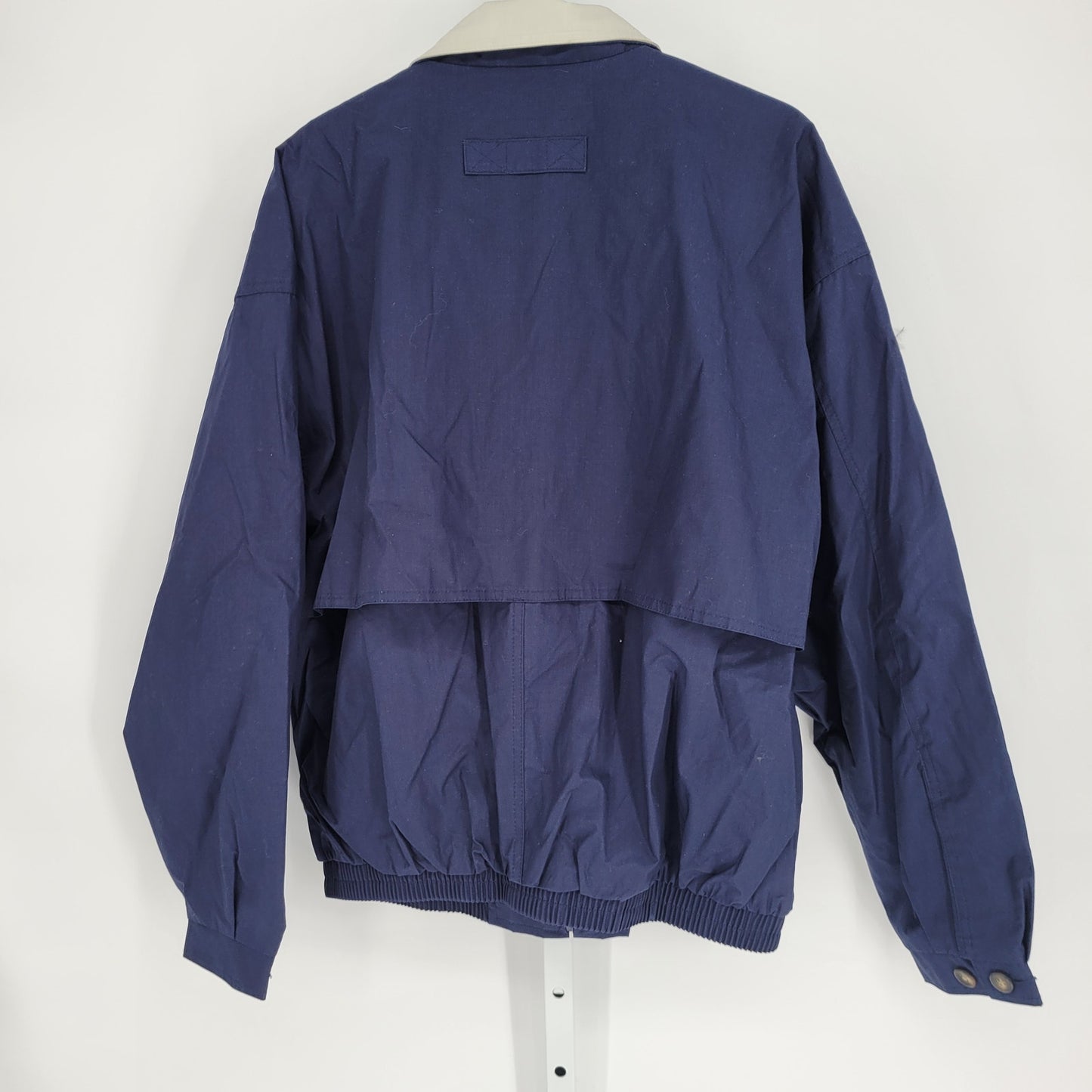 Vintage 1990s Air Force Academy Mens Sz L Full Zip Coat Jacket Blue Vented