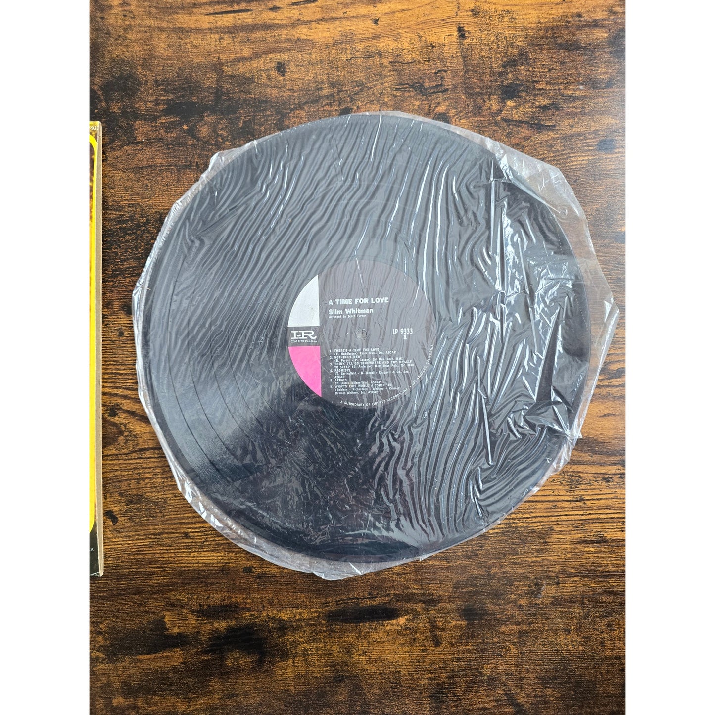 Vintage Slim Whitman arranged by Scott Turner A Time For Love Imperial LP 9333