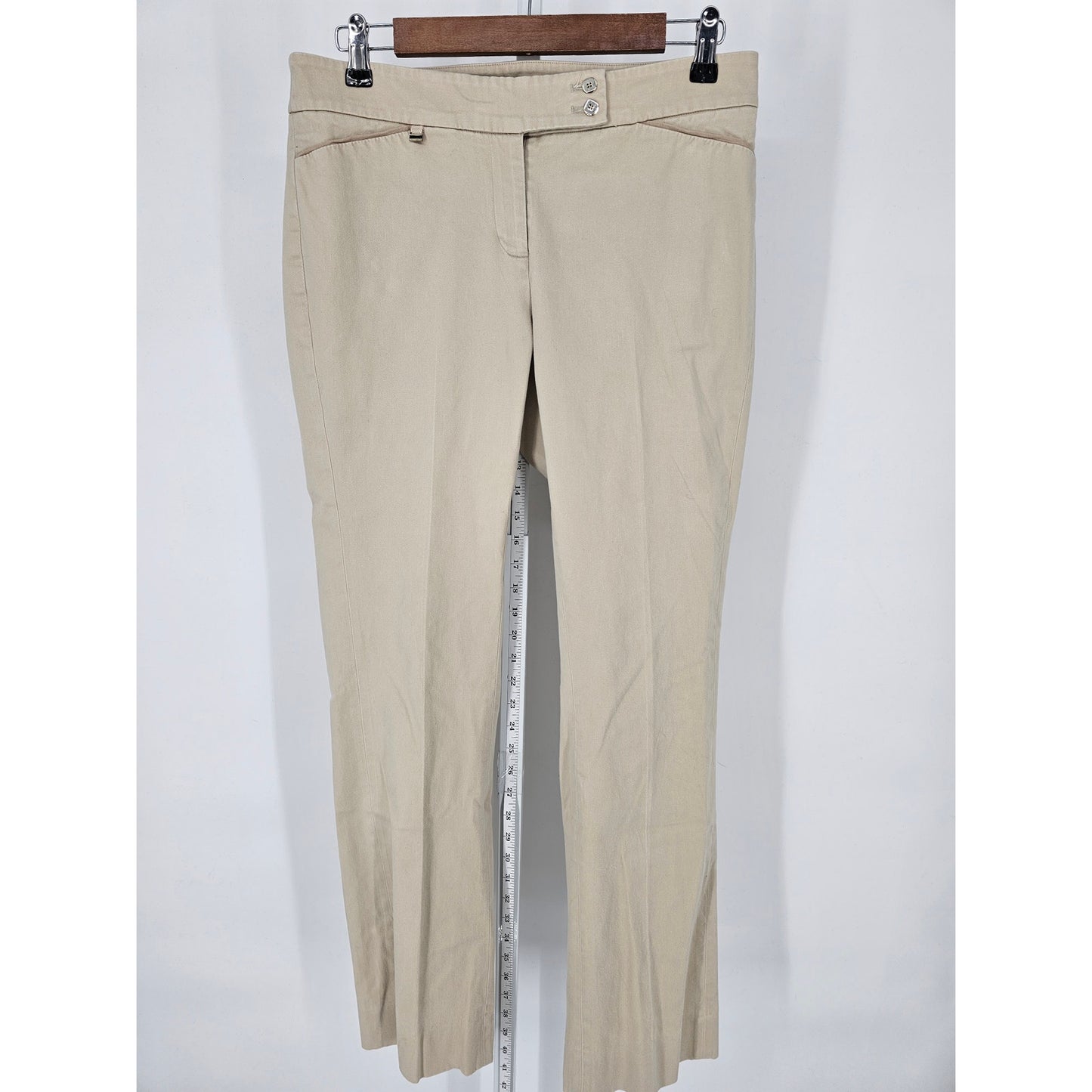 White House Black Market Womens Sz 6 Sleek Bootcut Legacy Dress Pants Beige