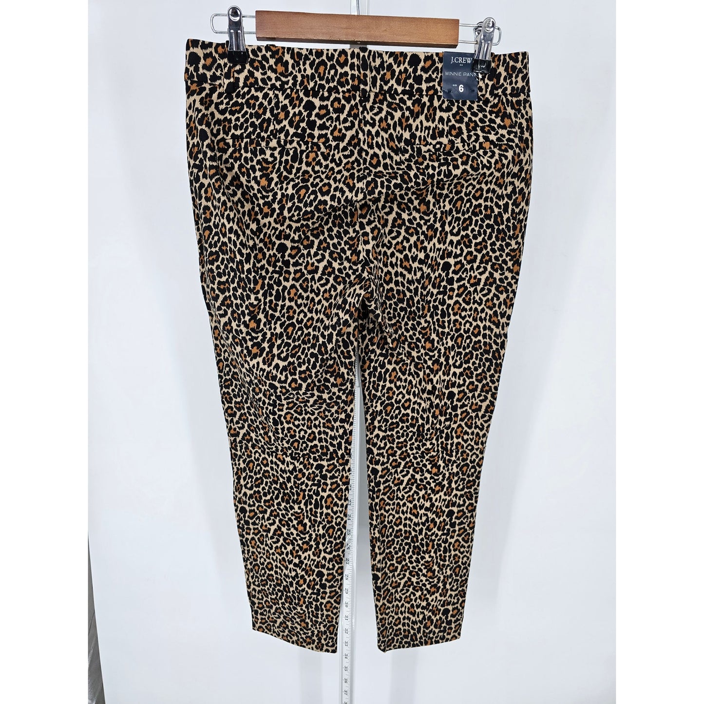 J Crew Womens Sz 6 Winnie Fit Dress Pants Leopard Print Slim Leg
