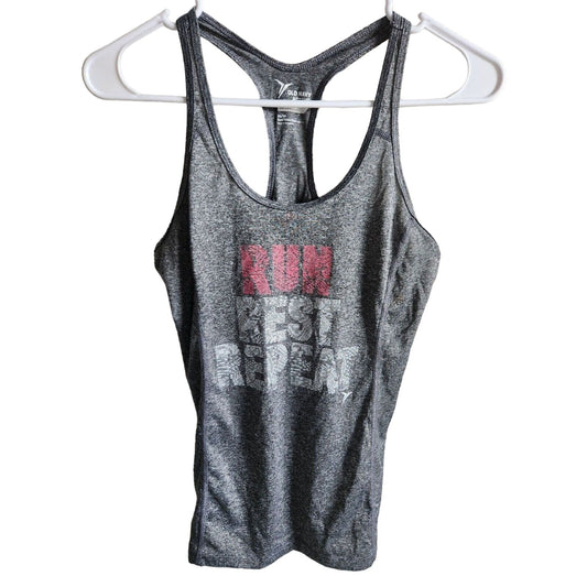 Old Navy Active Womens Sz XS Loose Fit Athletic Tank Top Gray Run Rest Repeat