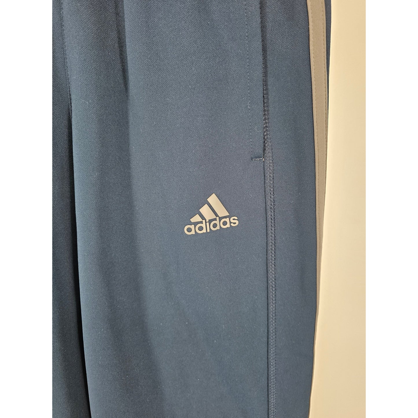 Adidas Mens Sz S Navy Blue Track Pants Athletic Basketball