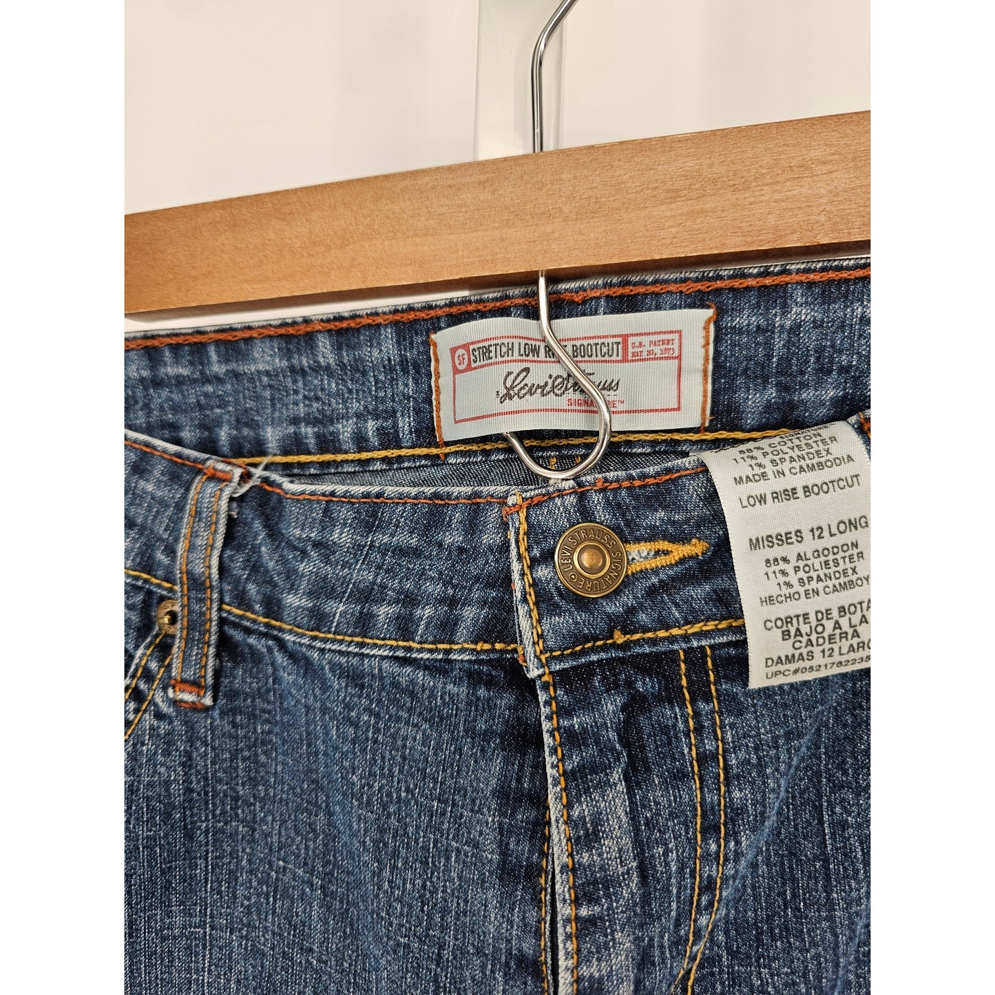 Vtg Y2K Levi Strauss Womens Sz 12 Low Rise Bootcut Blue Jeans Medium Wash