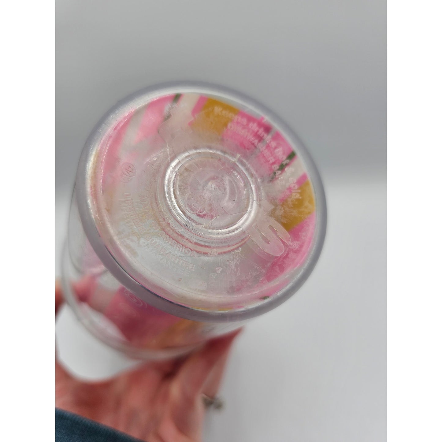 Tervis Insulated Plastic Tumbler NO LID Pink Butterfly Floral Print