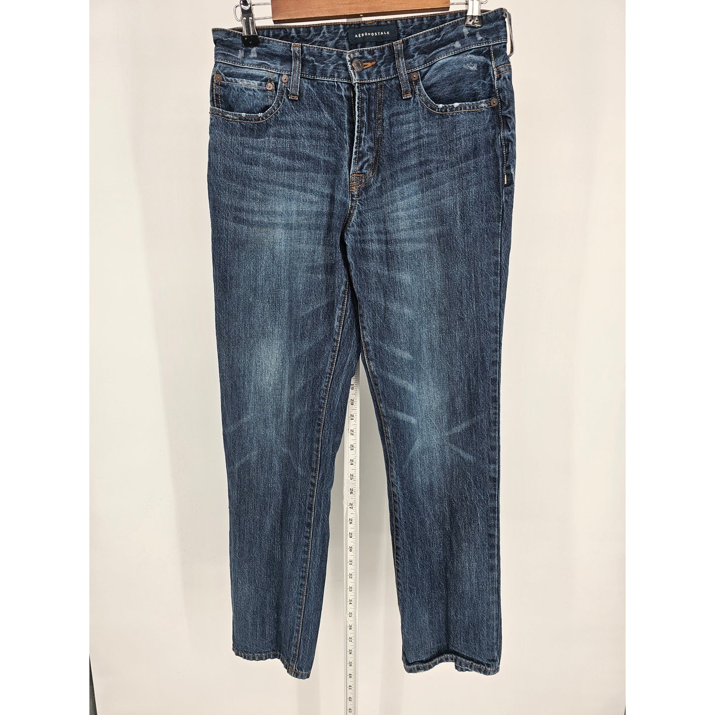 Aeropostale Mens Sz 28x30 Straight Leg MEdium Wash Blue Jeans