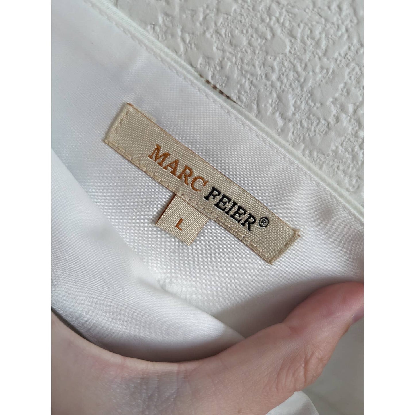 Marc Feier Womens Sz L Below Knee Skirt Greece Greek Emblem