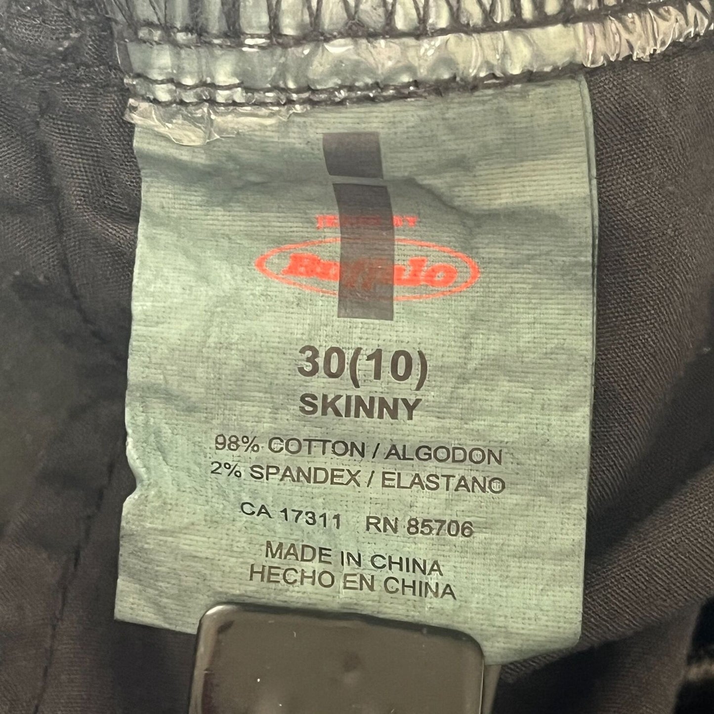 Jeans by Buffalo Womens Sz 10 Dark Gray Skinny Jeans