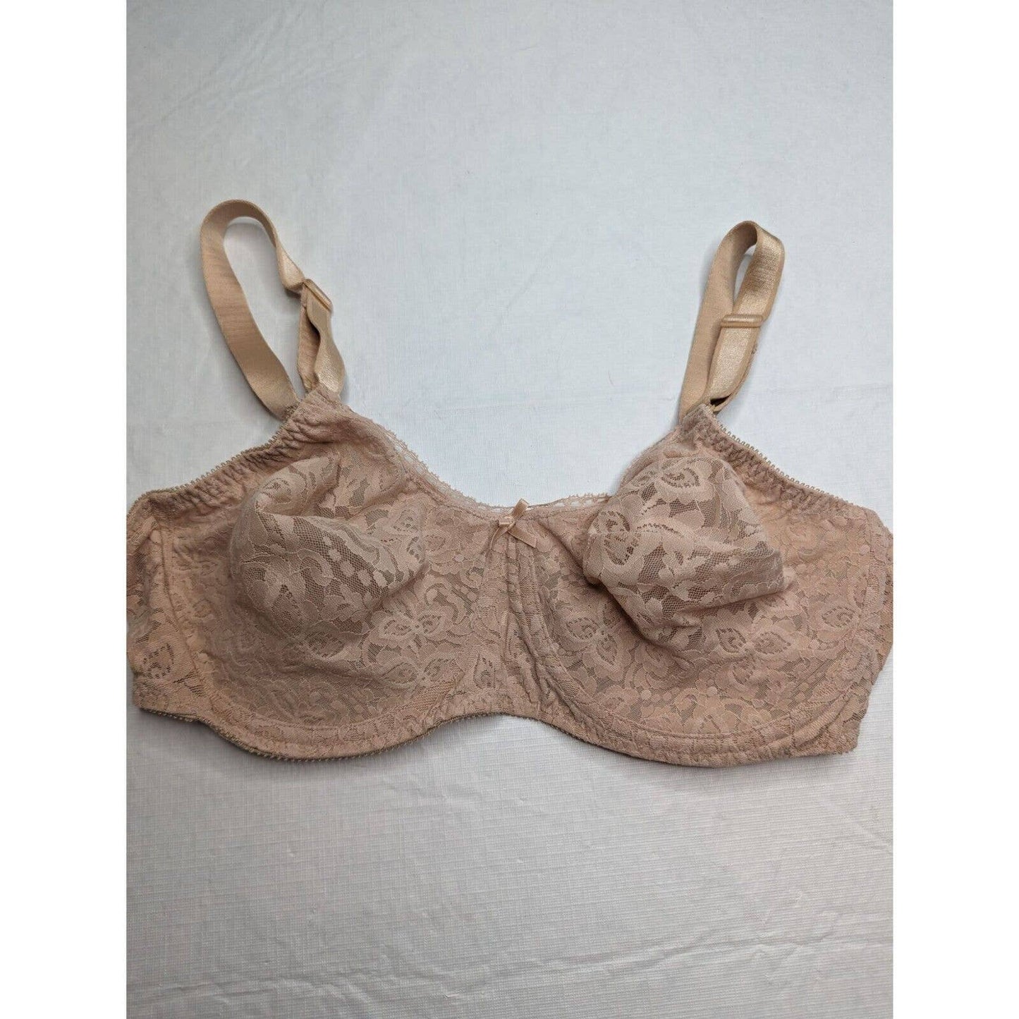 Vintage Bali mujeres Sz 38C sin forro figura completa sujetador beige estilo 3432