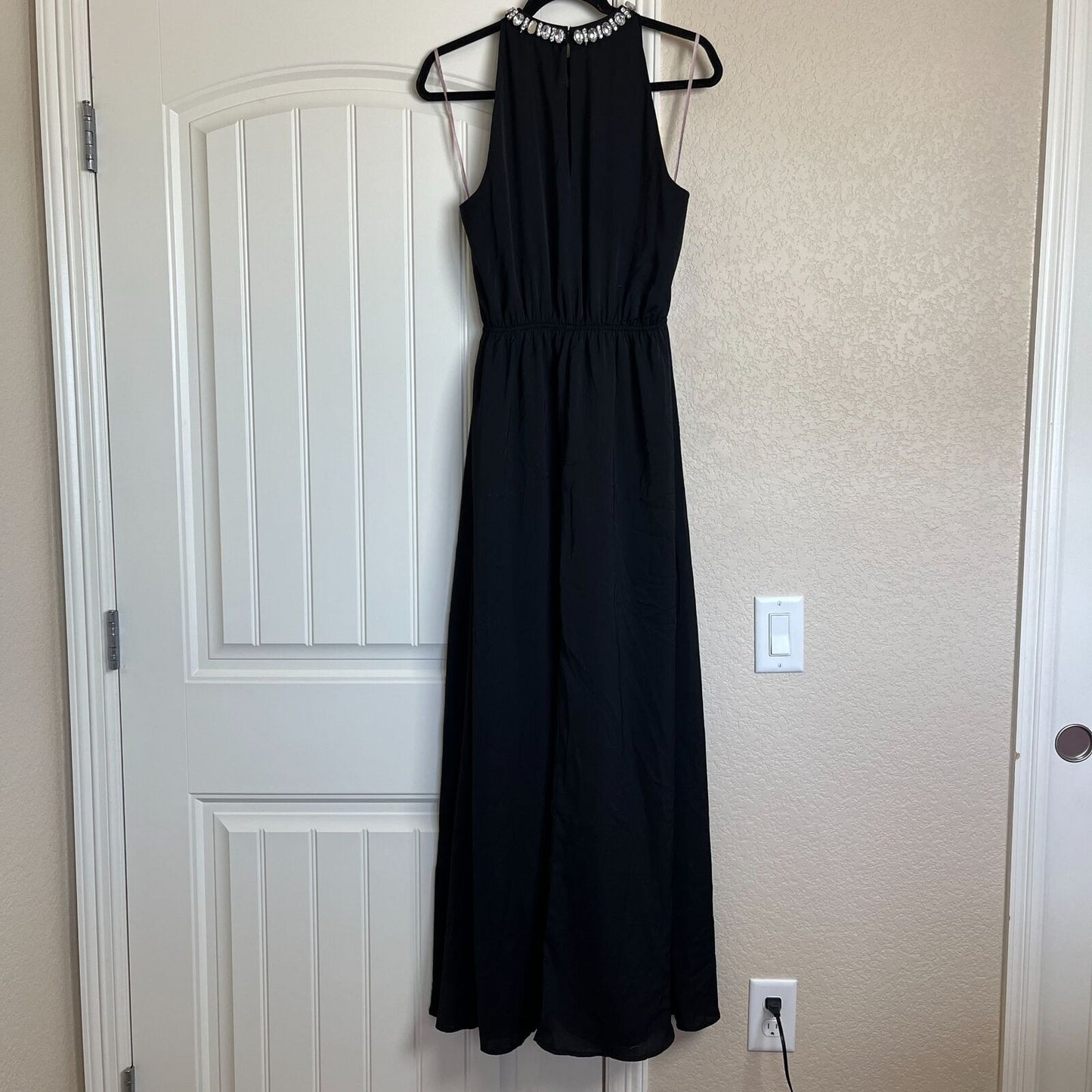 Forever 21 Contemporary Womens Sz M Maxi Dress Black Formal