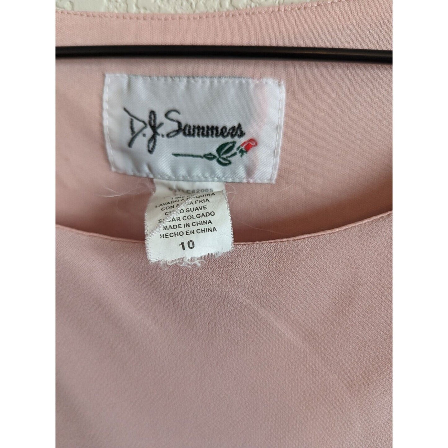 DJ Summers Womens Sz 10 Light Pink Midi Dress Sleeveless Formal