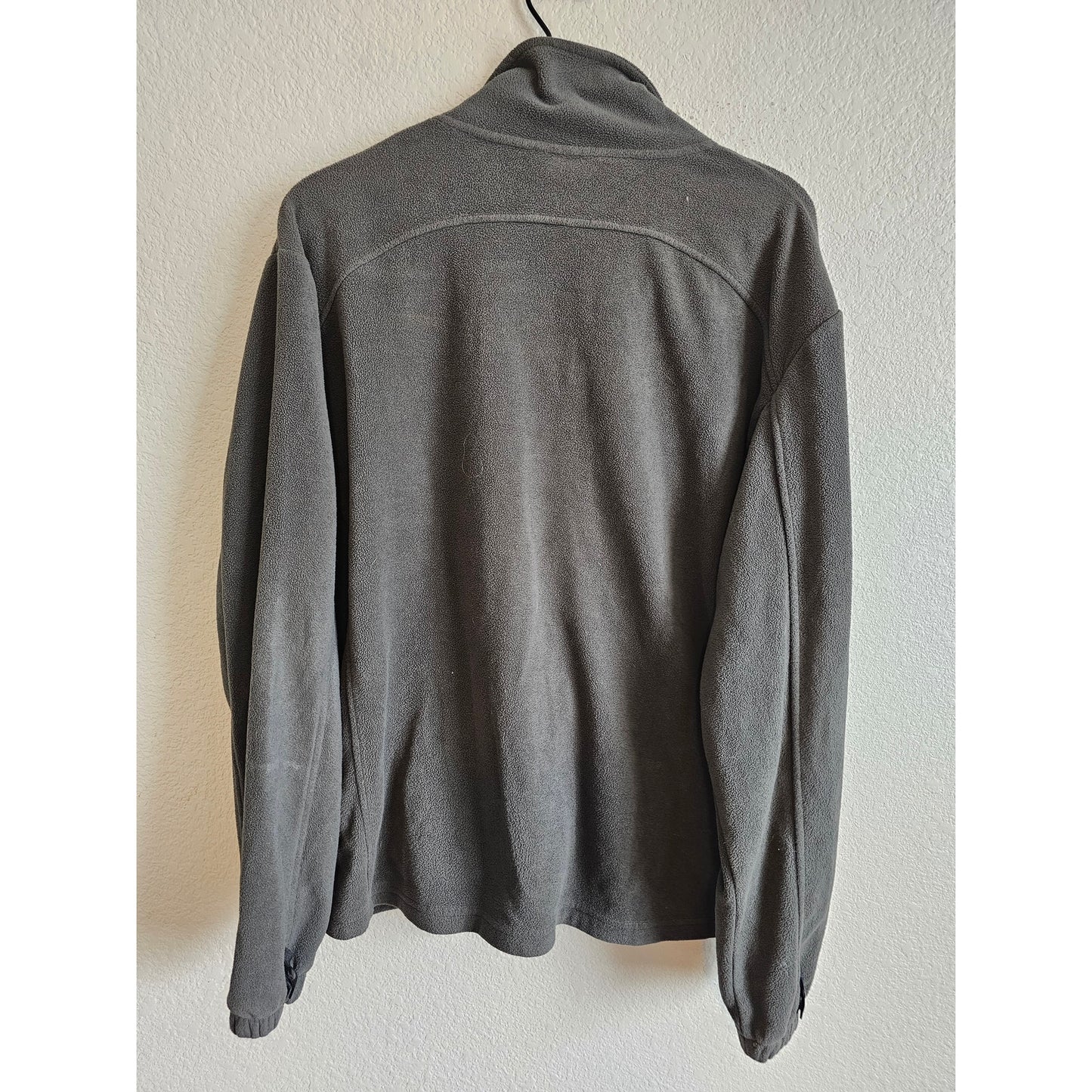 Polar Edge Mens Sz M Full Zip Fleece Jacket Dark Taupe