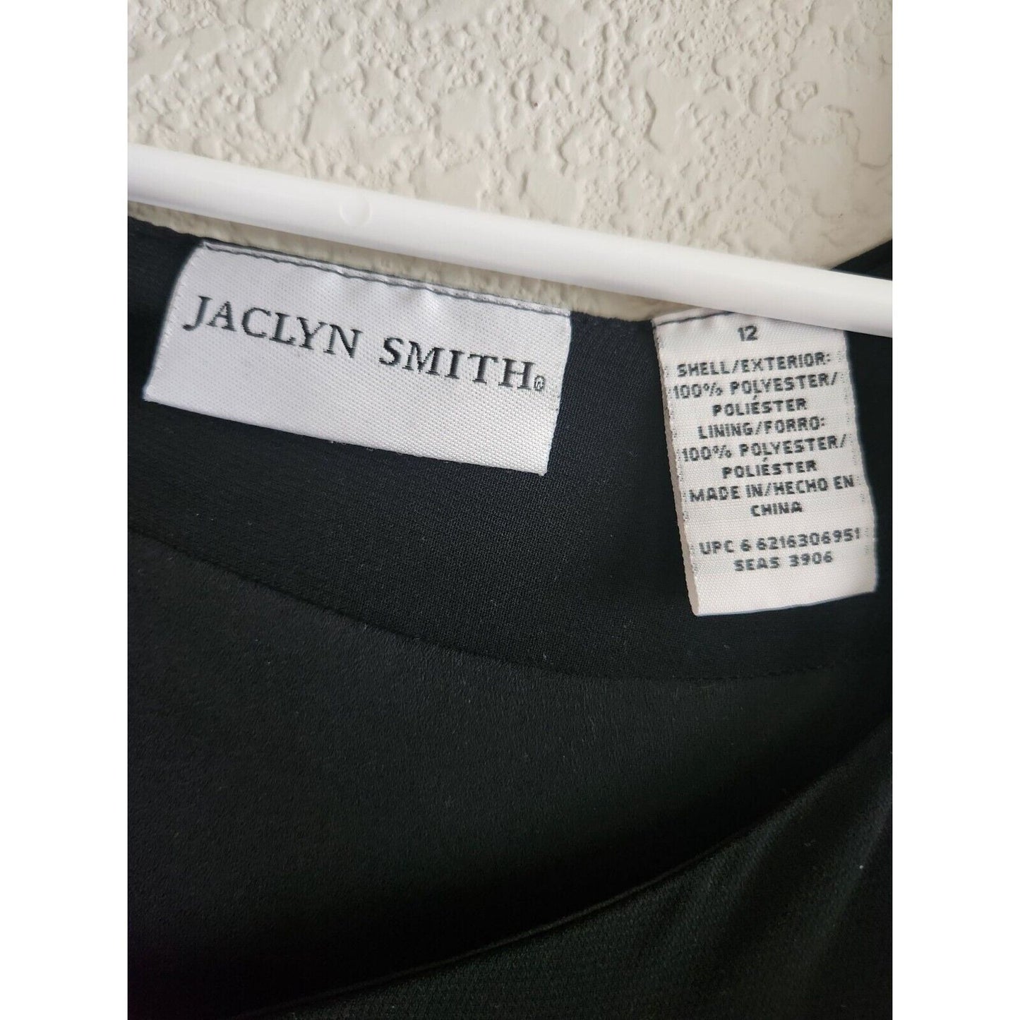 Jaclyn Smith Womens Sz 12 Solid Black Midi Dress Vintage Career