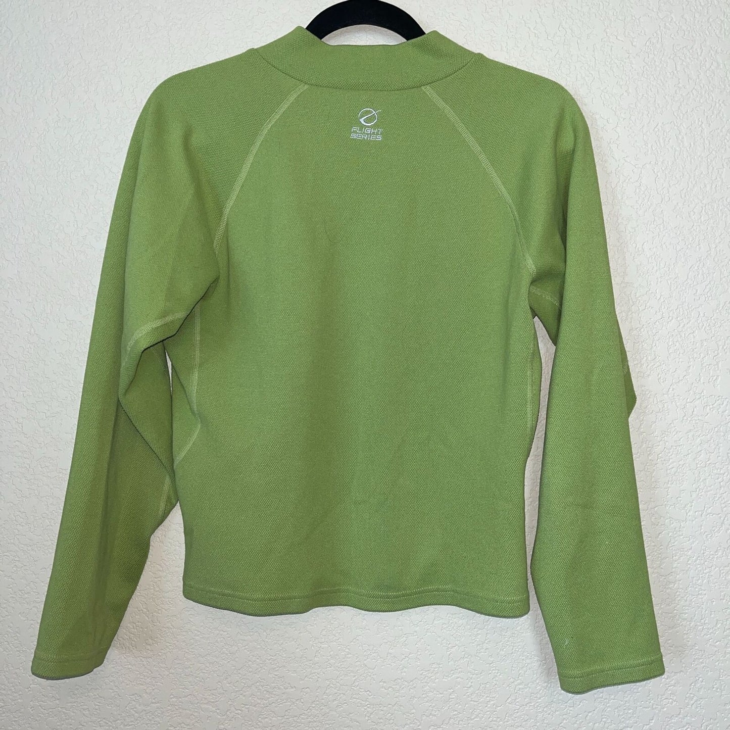 Vintage The North Face Womens Sz M 1/4 Zip Lightweight Fitted Jacket Green