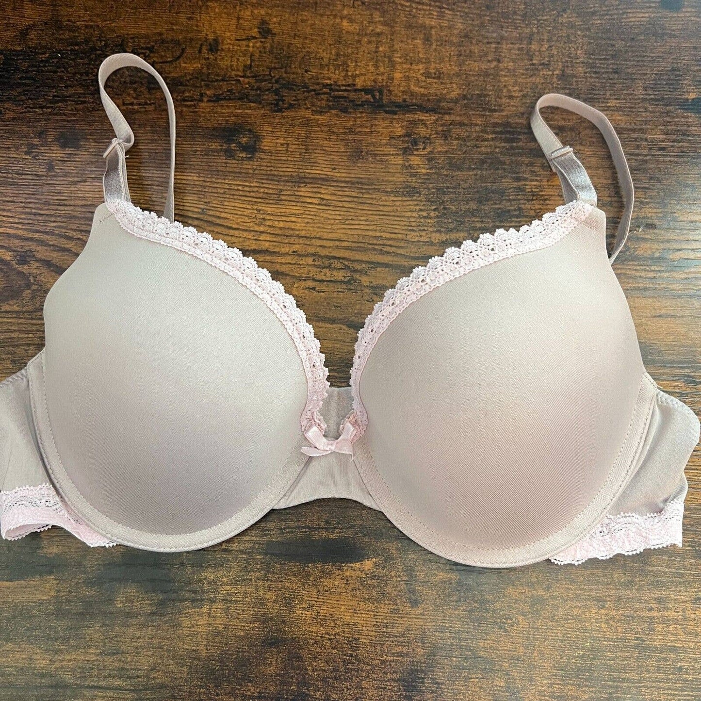 Maidenform Mujer Sz 36C Sujetador Push Up Acolchado Estilo 11439 Beige Claro