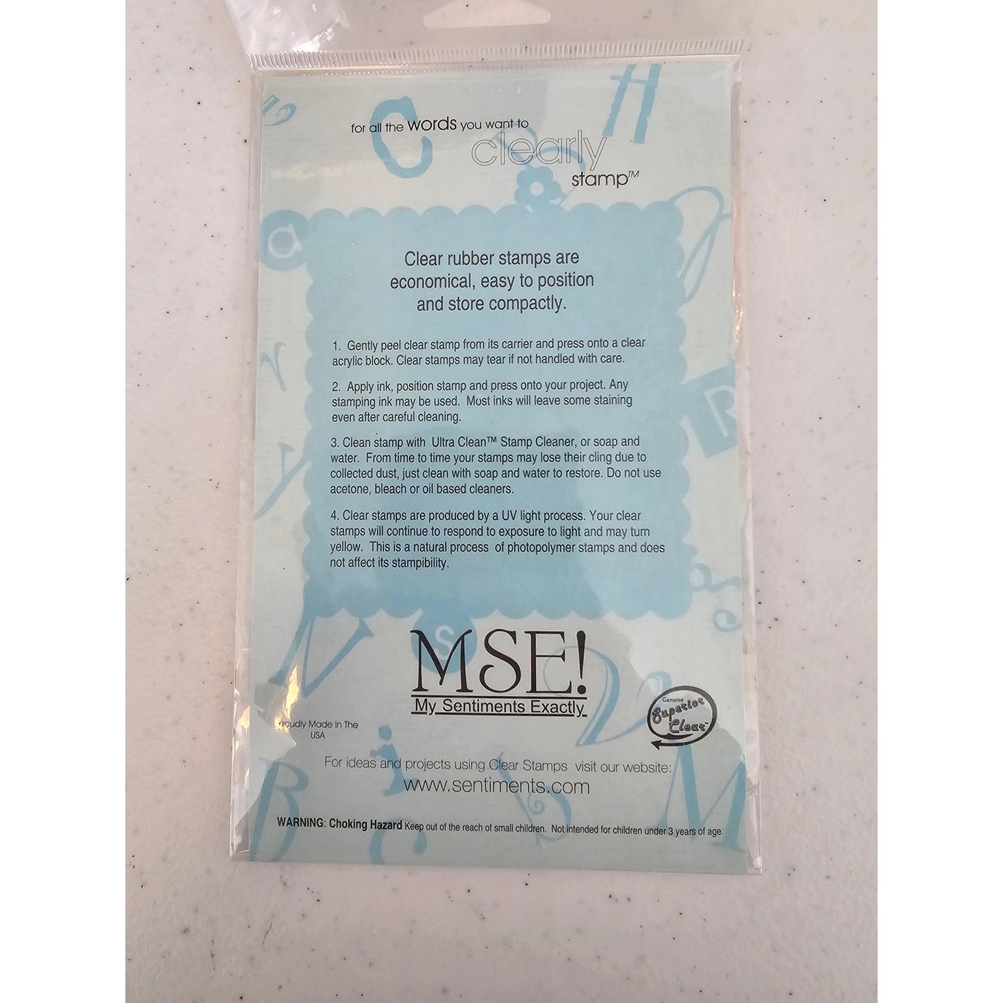 My Sentiments Exactly Clear Rubber Stamp Set Posey Uppercase Alphabet