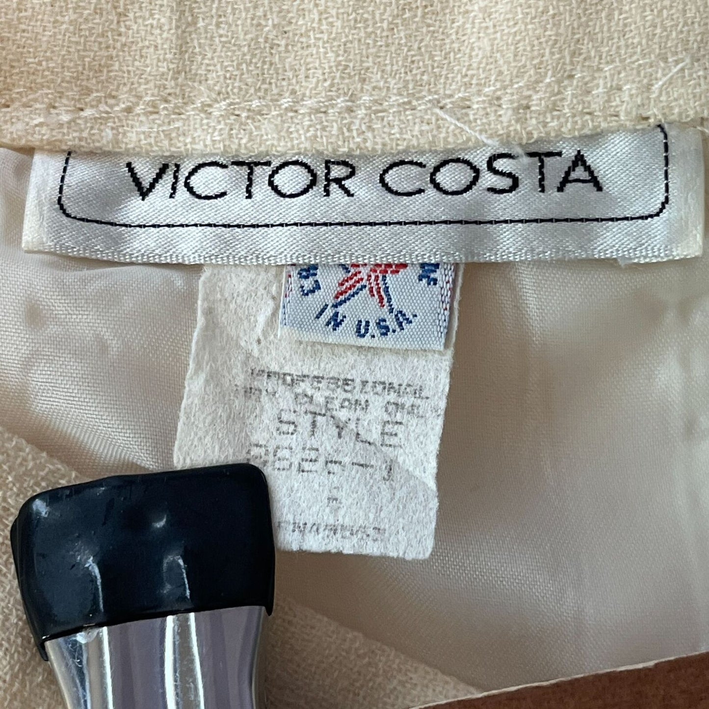 Vintage Victor Costa Womens Sz 6 Ivory A Line Skirt