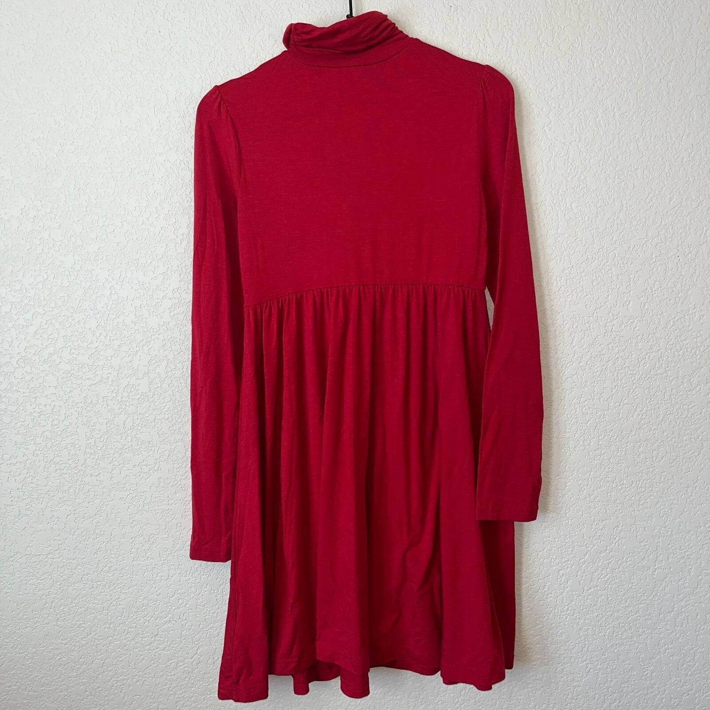 Personal Identity Womens Sz M Cowl Neck Long Sleeve Dress Red A Line