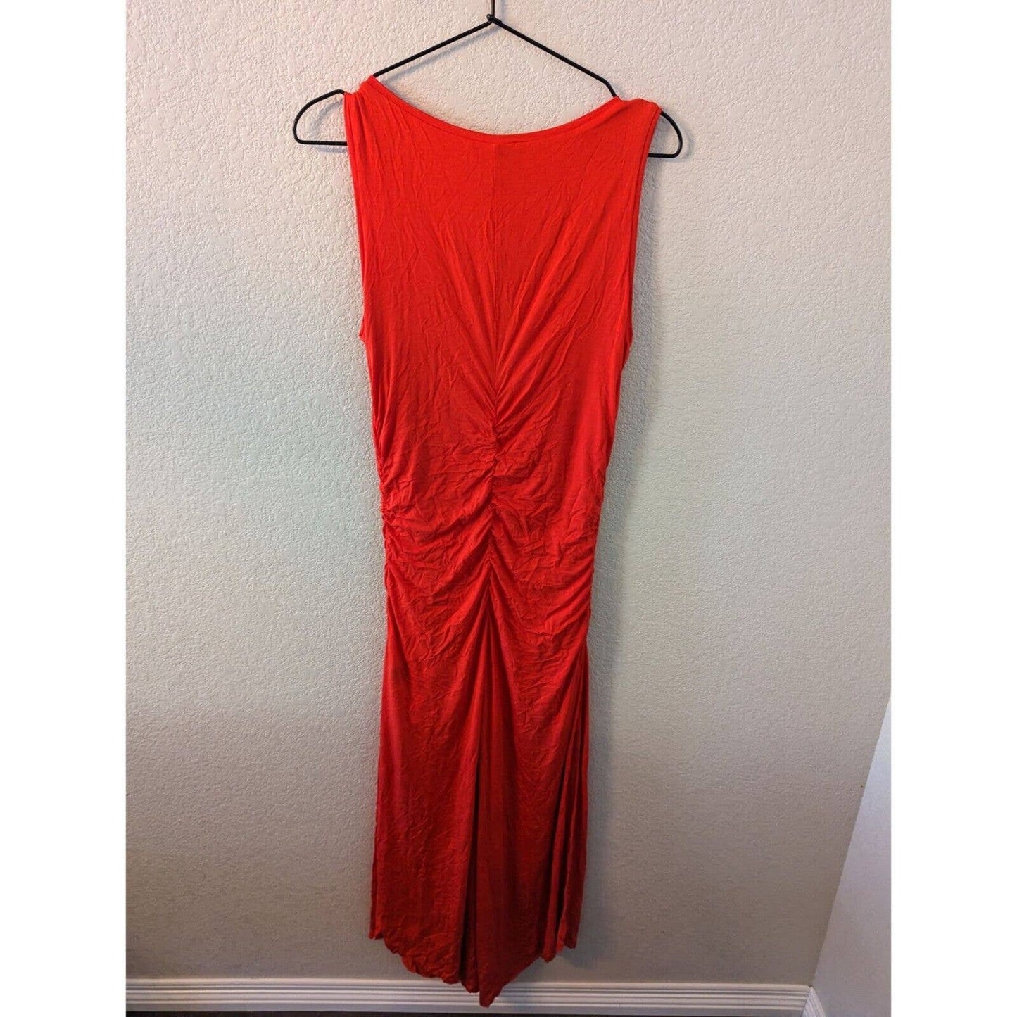 Sanctuary Womens Sz L Vestido largo rojo naranja brillante sin mangas NUEVO