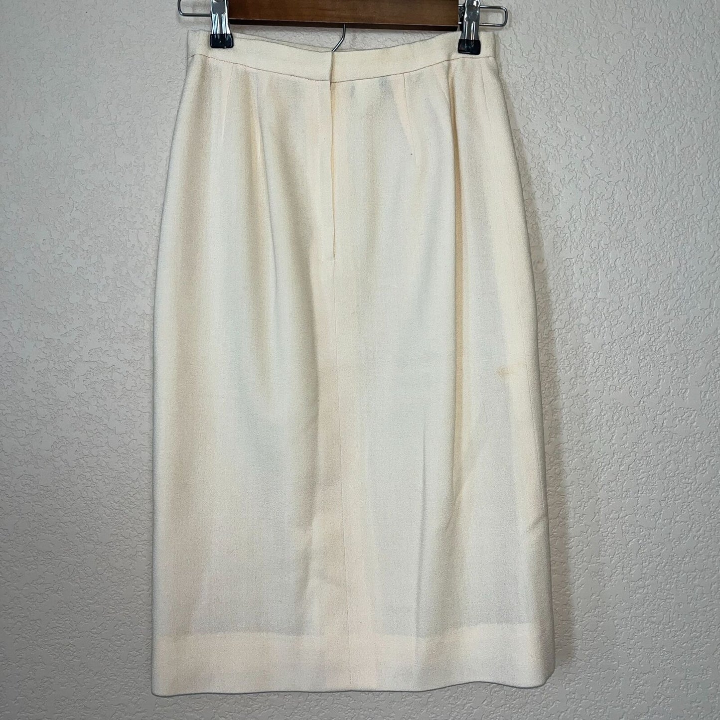 Vintage Victor Costa Womens Sz 6 Ivory A Line Skirt
