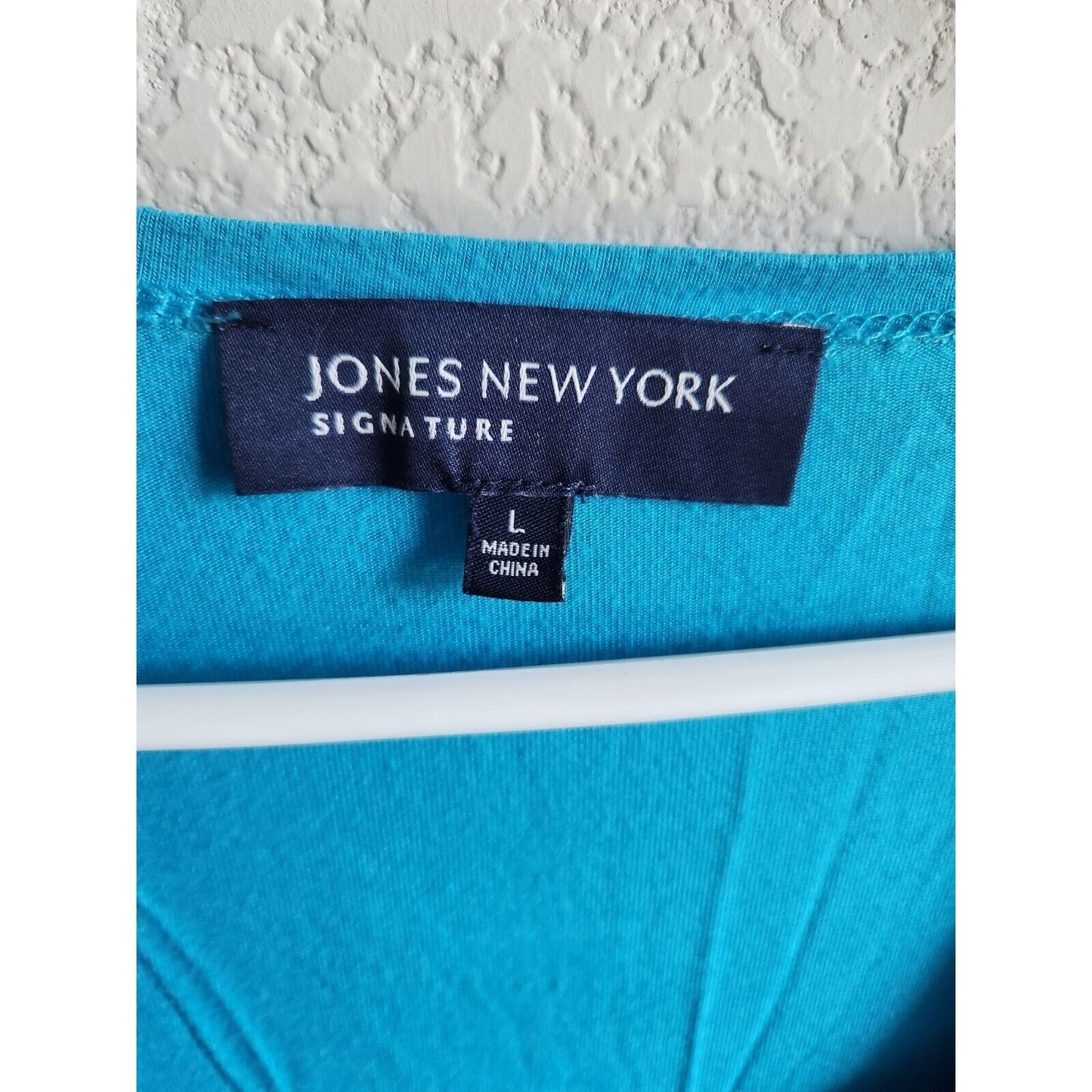 Jones New York Womens Sz L Midi Length Short Sleeve Dress Bright Blue Tie Front