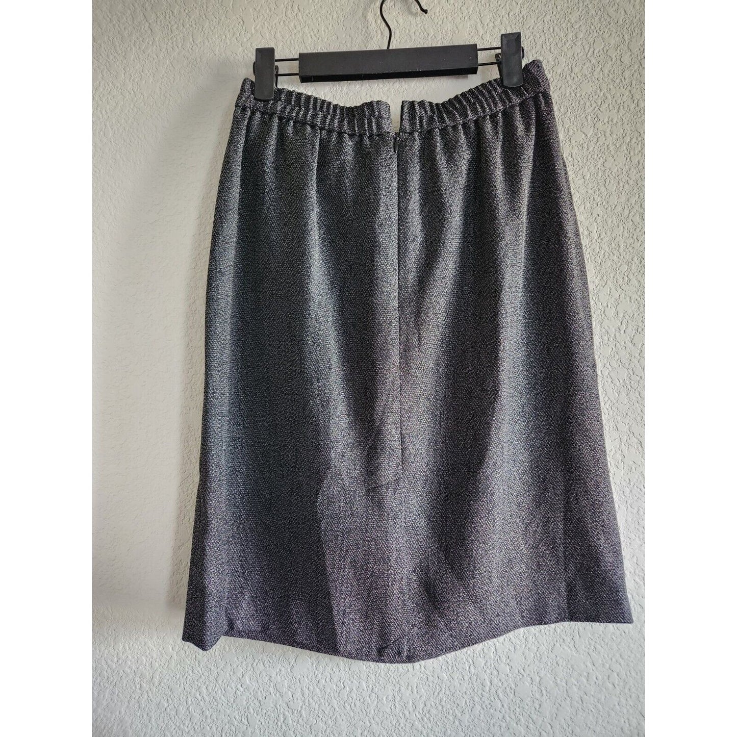 Vintage 1980s Amanda Smith Womens Sz 10 Knee Length Pencil Dress Gray