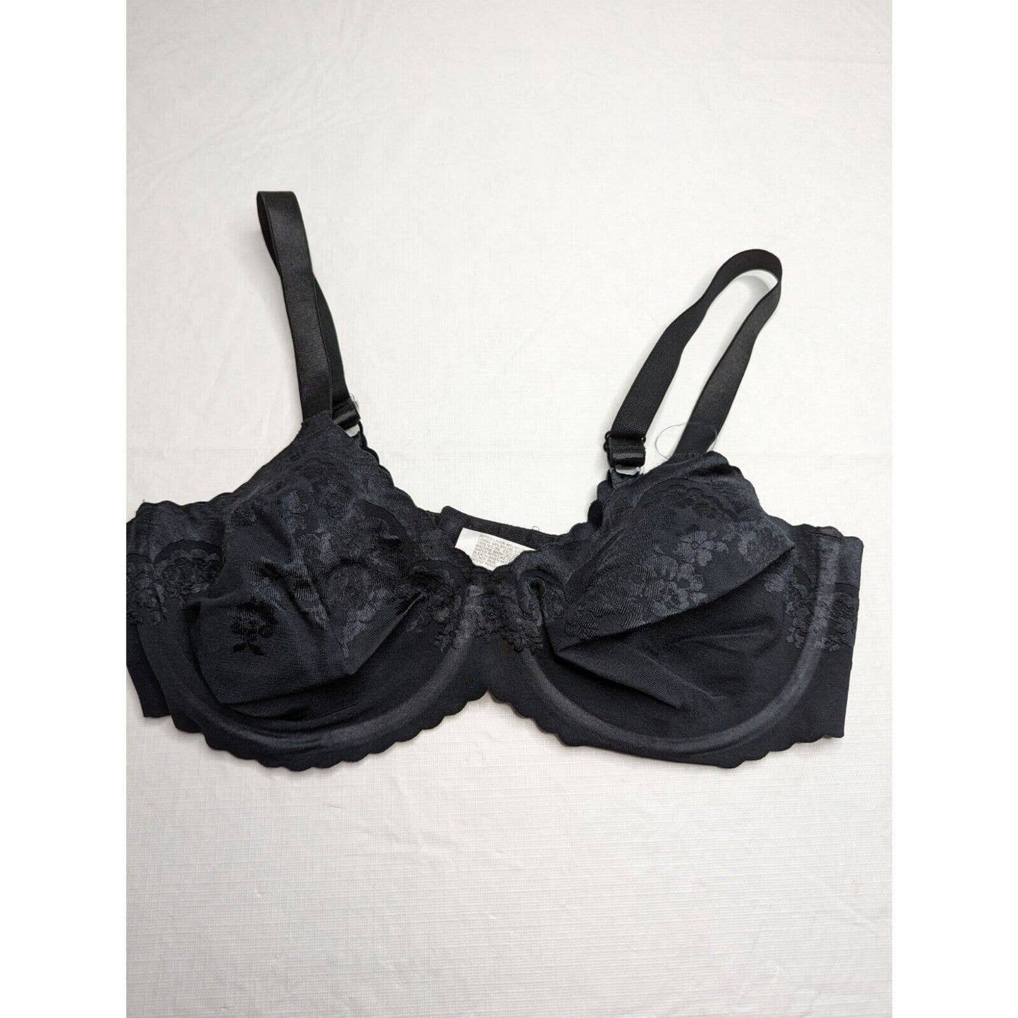 Vintage Playtex mujeres Sz 38C sin forro figura completa sujetador negro estilo 4350