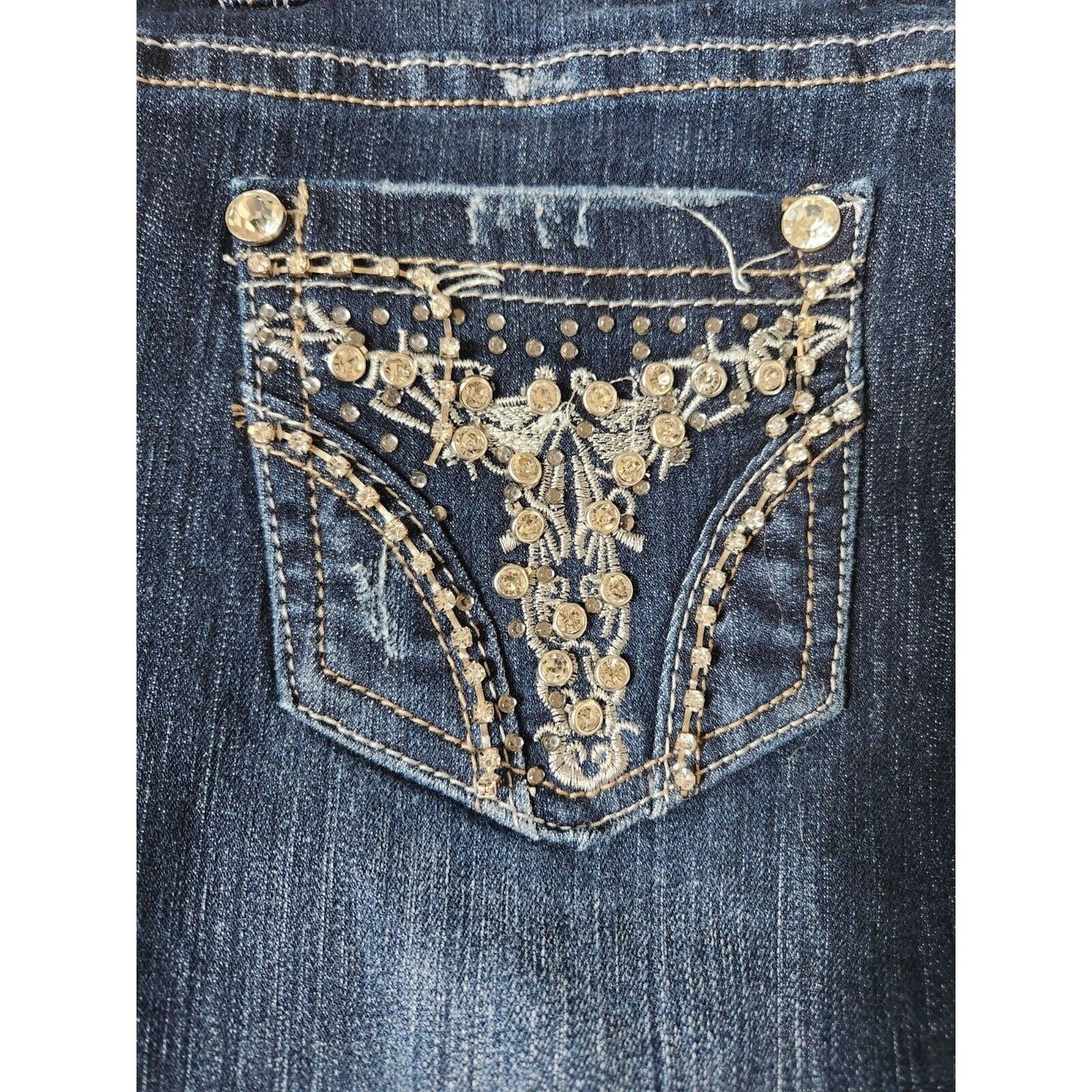 Blue Republic Womens Sz 30x28 Dark Wash Distressed Skinny Jeans