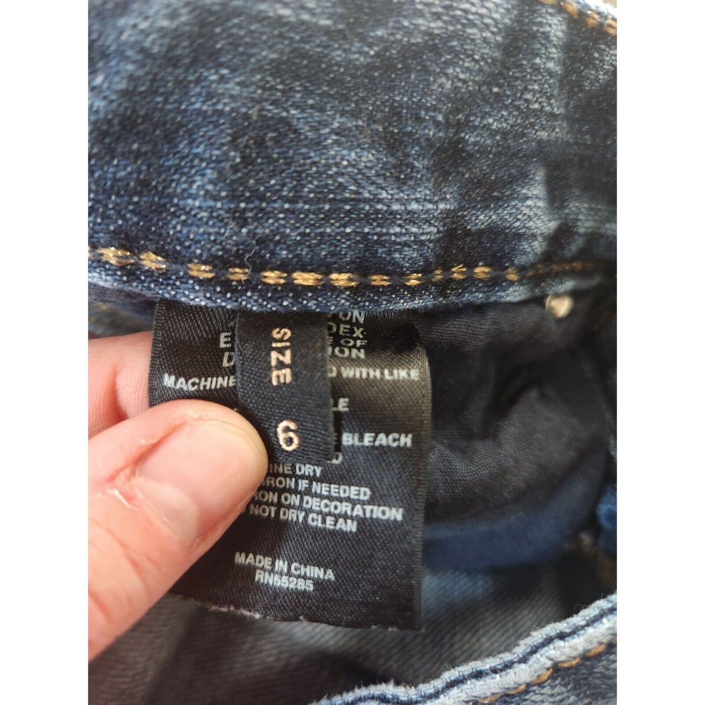 Express Womens Sz 6 Stella Bot Leg Bootcut Blue Jeans Medium Wash