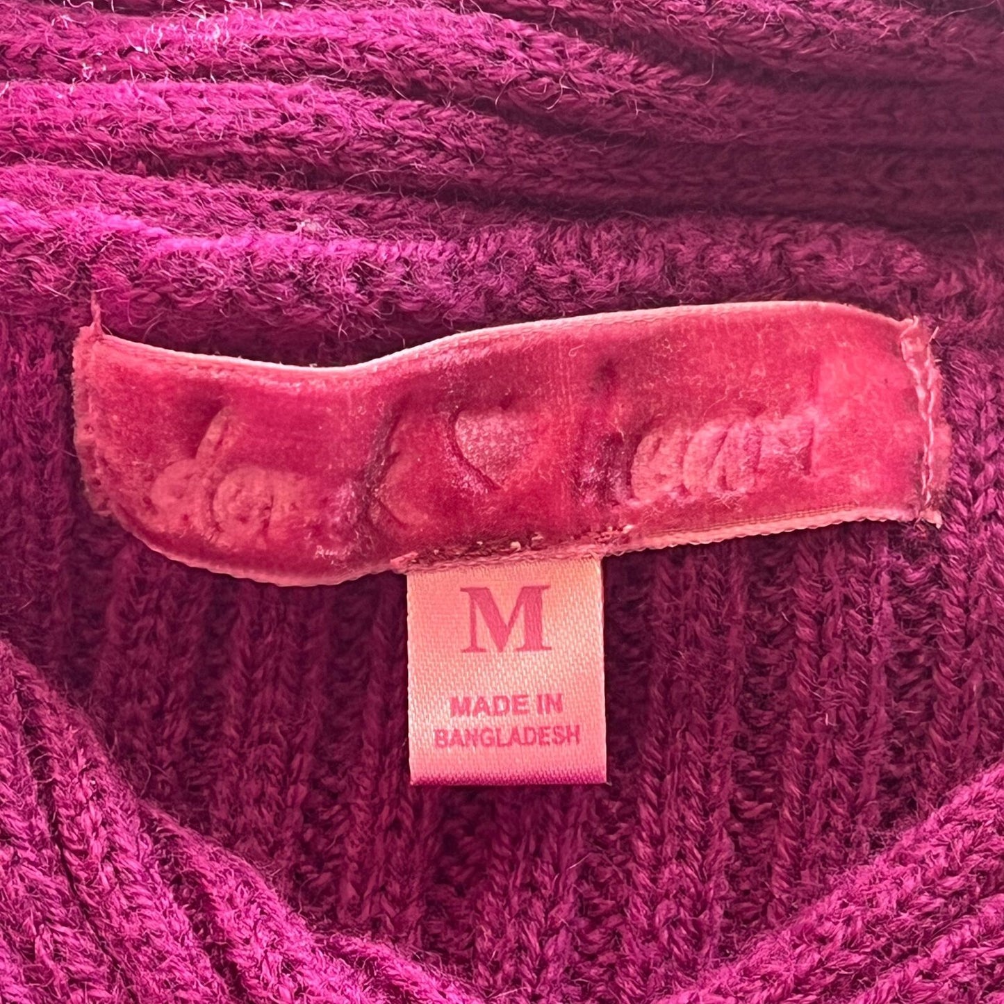 Derek Heart Womens Sz M Purple Sweater Dress Ribbed Long Sleeve