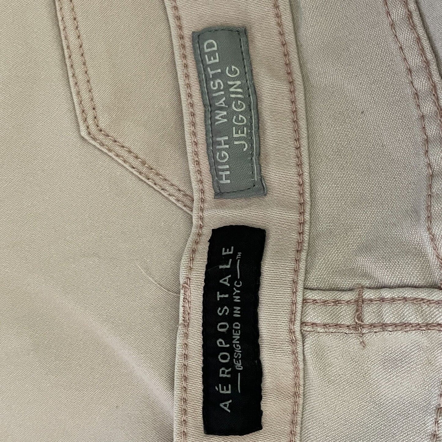 Aeropostale Womens Sz 10 High Waisted Jegging Jeans Light Pink Skinny