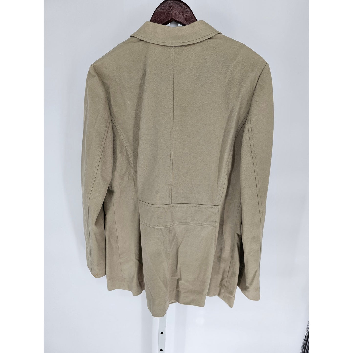 Vintage 1990s Classiques Entier Womens Sz 12 3 Button Cotton Blazer Taupe
