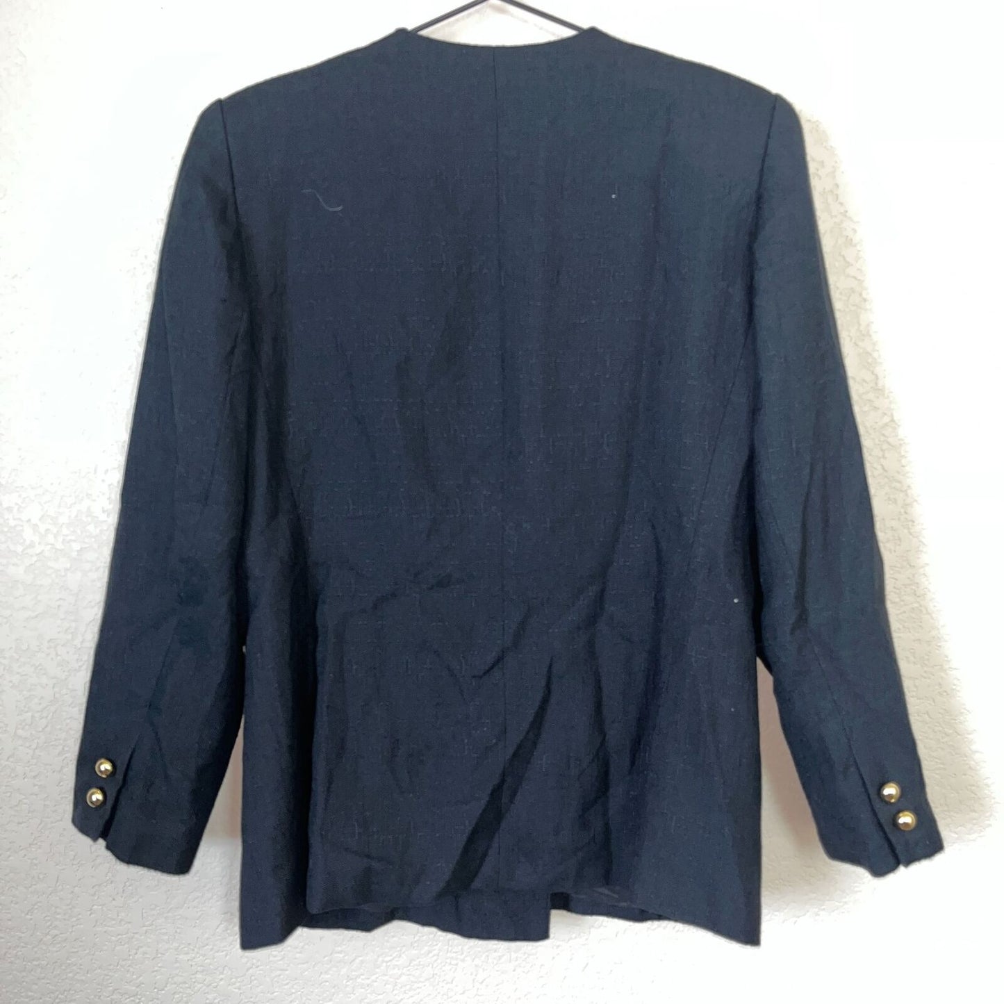 Vintage 1990s Worthington Petite 12P Double Breasted Blazer Black