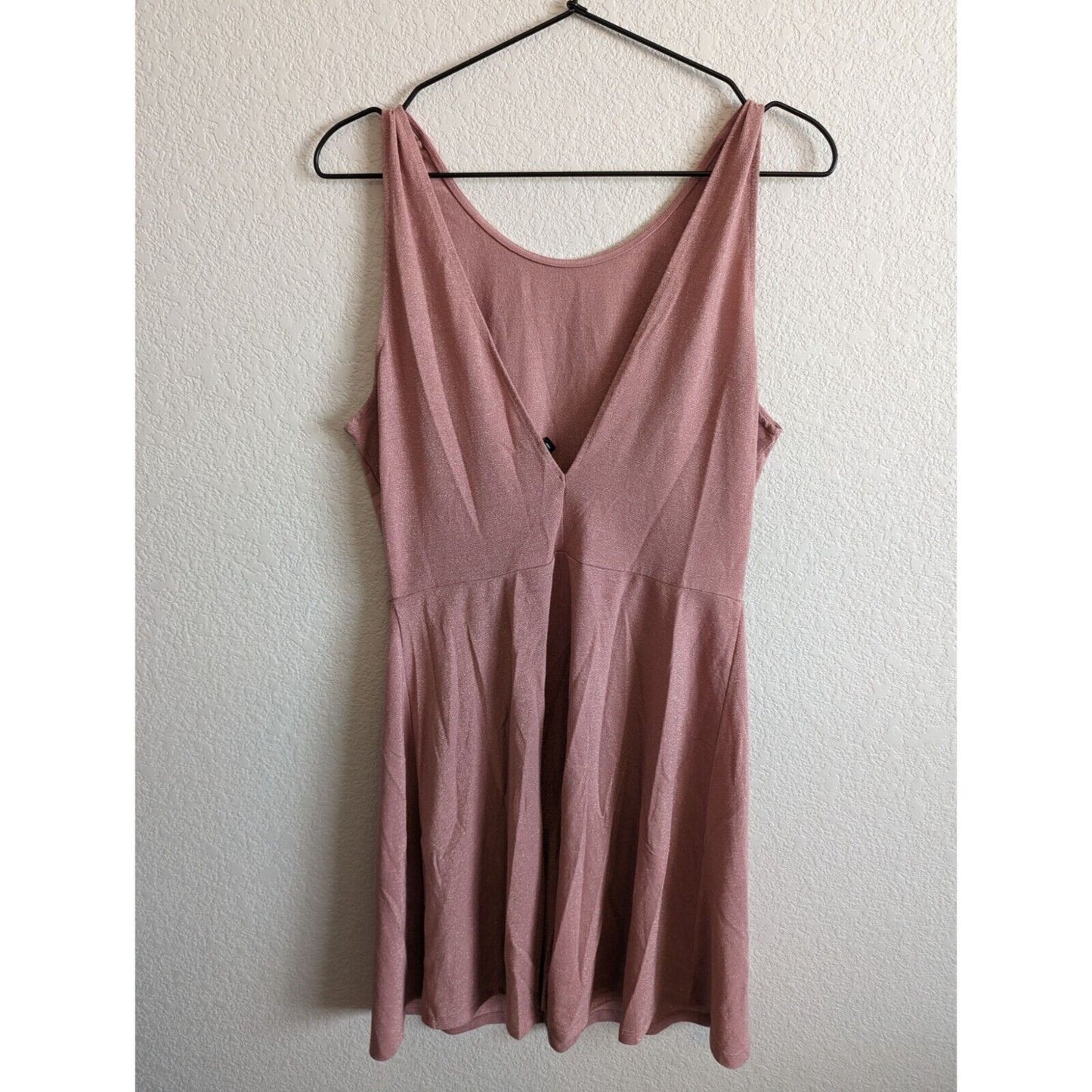 Divided by H&M Womens Sz 12 Knee Length Dress Blush Pink Metallic Party