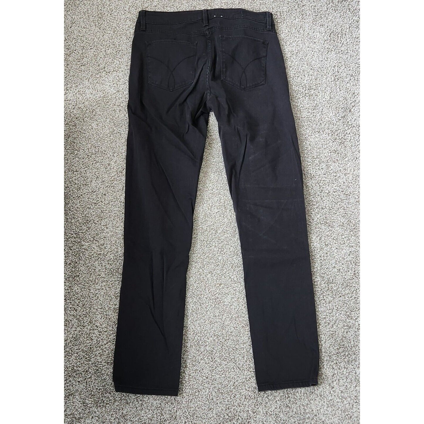 Calvin Klein Womens Sz 10 Slim Leg Stretchy Jeans Black Cotton Blend