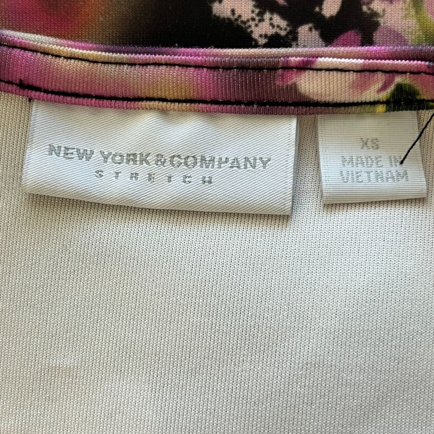 New York & Company Womens Sz XS Midi Dress Floral Colorful