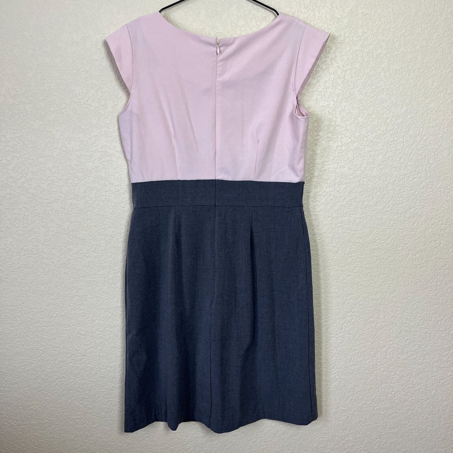 Vintage Olivia Matthews Womens Sz 12P Petite Purple Bow Front Mod Dress