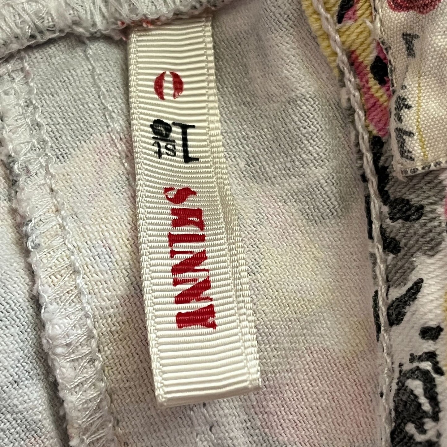 1st Kiss Juniors Sz 0 Skinny Jeans Colorful Floral Print Roses