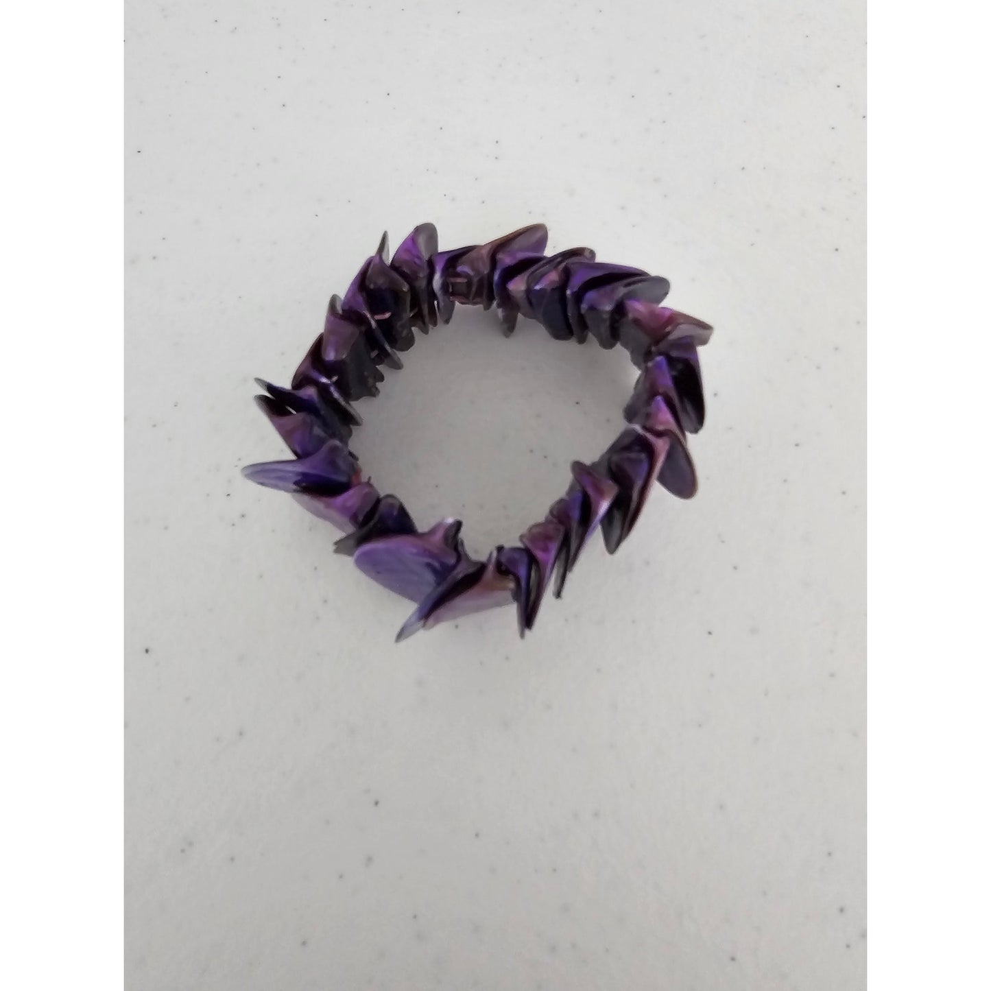 Vintage Y2K Chunky Style Stacked Bangle Bracelet Bright Purple