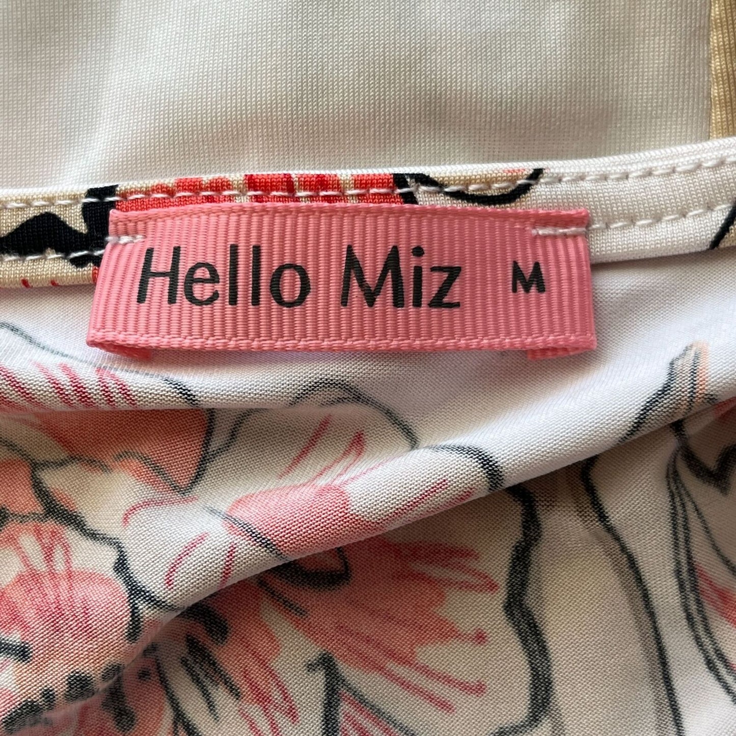 Vintage Hello Miz Womens Sz M Floral Midi Wrap Style Dress V Neck