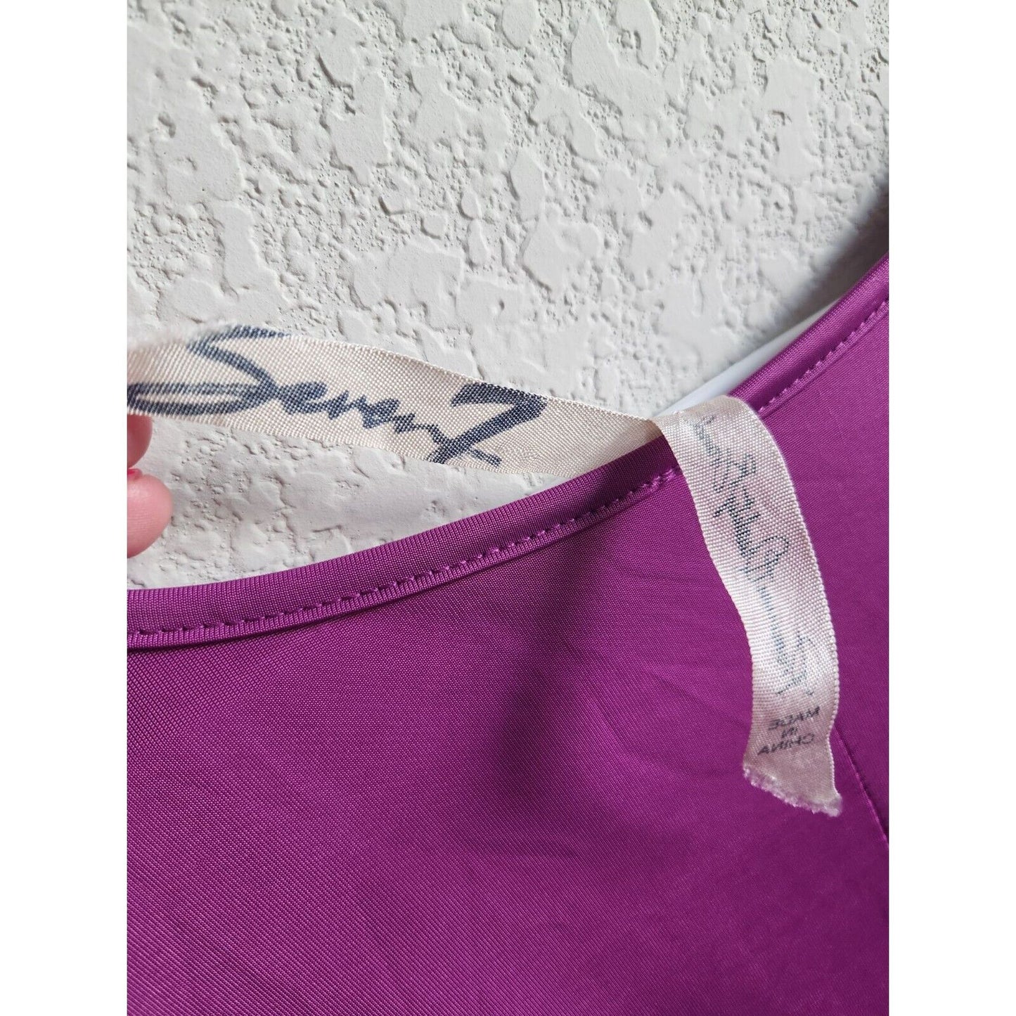 Seven 7 Womens Sz M High Low Hem Maxi Dress Purple Scoop Neck