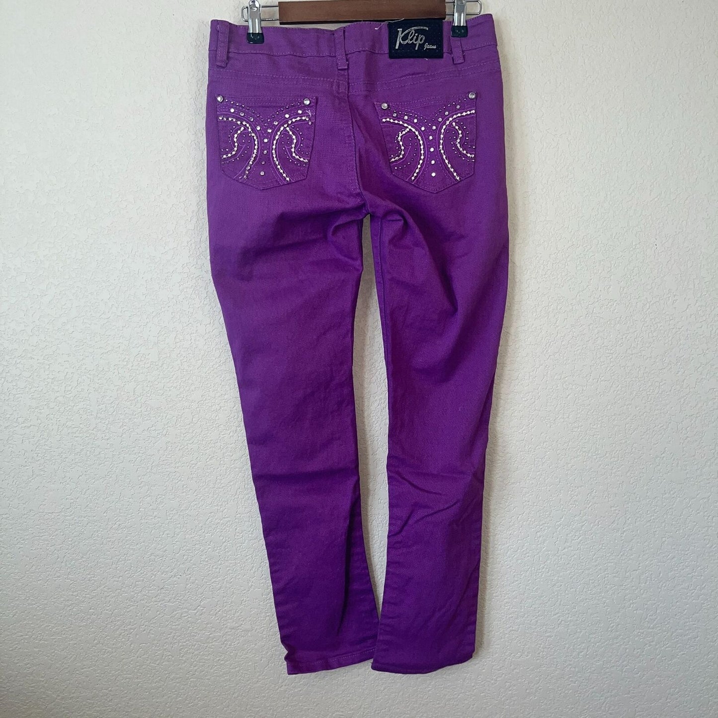 Vintage Y2K Klip Jeans Juniors Sz 11 Purple Jeans Slim Leg