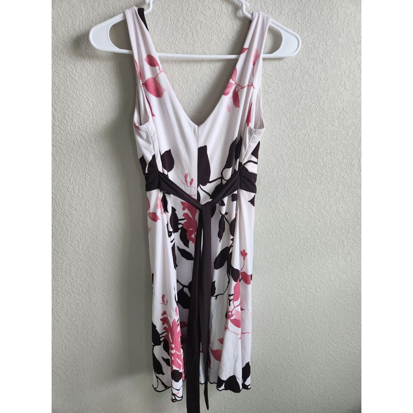 Speechless Womens Sz M Knee Length Dress Black Pink white Floral Sleeveless